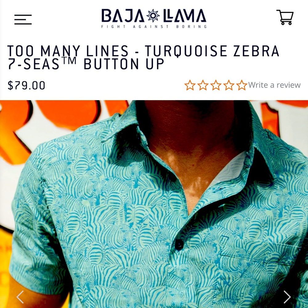 Baja Llama Too Many Lines XXXL Button Down